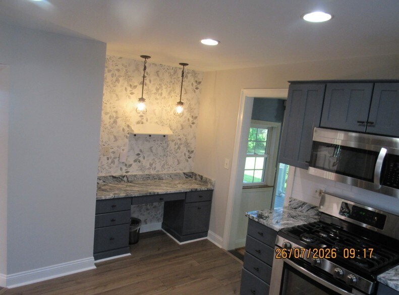 kitchen with message center - 114 Maple St
