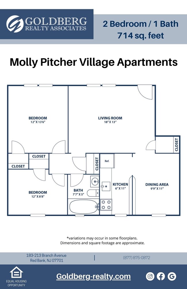 Floorplan - Molly Pitcher Village Apartments