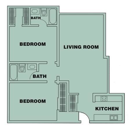 Floorplan - Valley Apartments