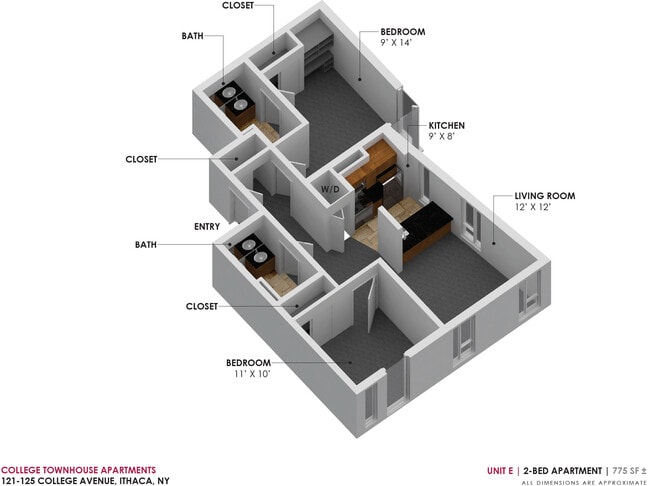 Floorplan - Central Collegetown - College Townhouse