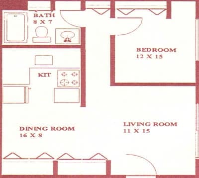 1BR/1BA - Woodsview Manor Apartments