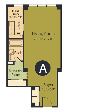 Studio - Kendall Hall Apartments