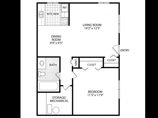 One Bedroom / One Bath - Farmbrooke Manor