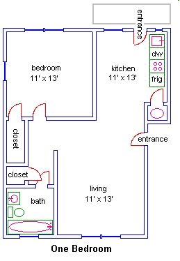 1BR/1BA - Falls Road Apartments