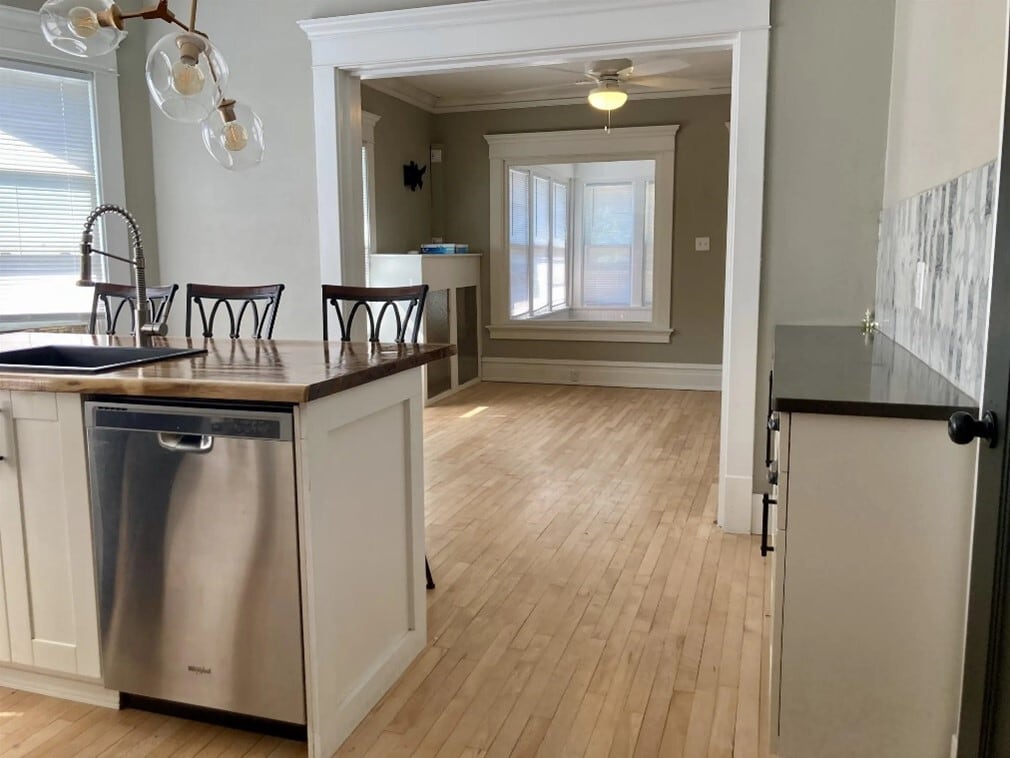 Unit B Kitchen and Living Room - 800 Main St