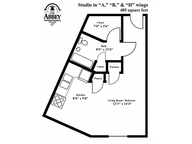 Studio- Phase 1 - The Abbey Apartments