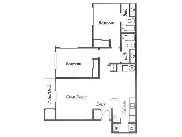 Two Bedroom Traditional - Signature Pointe of Bay Hill Springs