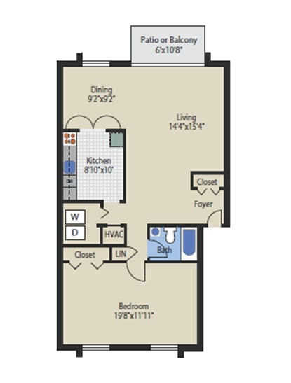 BH - 1B1B - Bay Hills Apartments