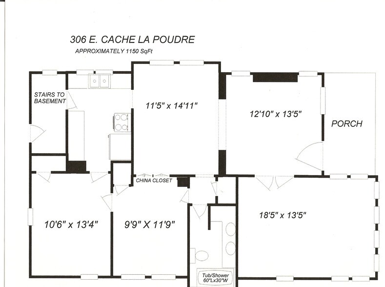 FLOOR PLAN - 306 E Cache La Poudre St