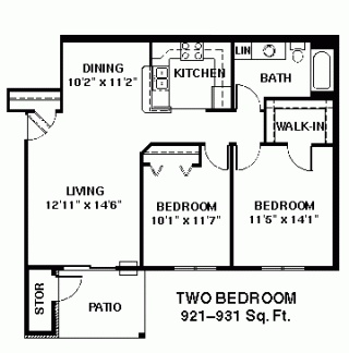 Floorplan - Luann Place Apartments