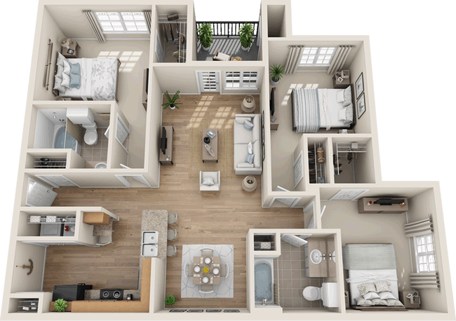 Floorplan - Providence at Marine Creek Apartment Homes