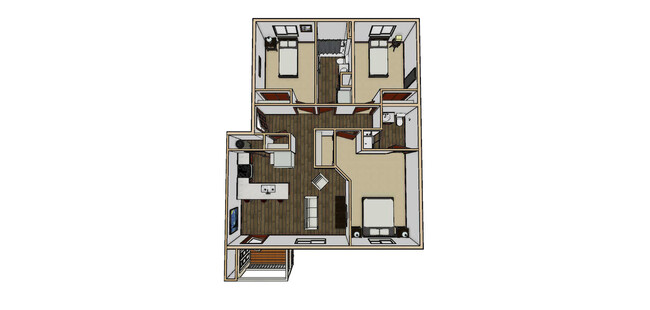 3 Bedroom - Fairground Apartments