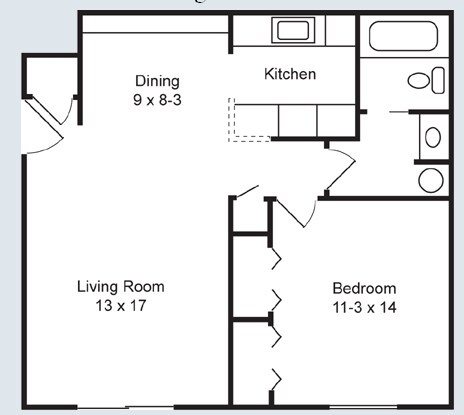 1BR/1BA - Evergreen Terrace
