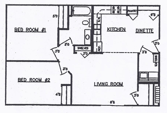 Floorplan - Colonial Place Apartments