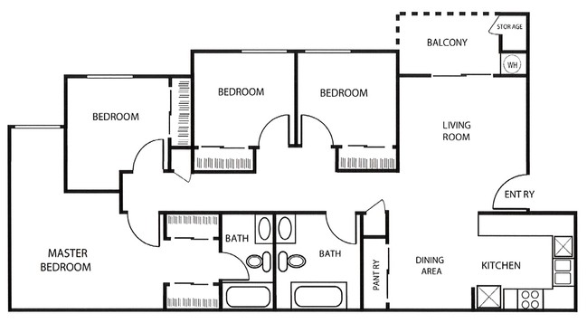 4 Bed 2 Bath - Sunny View Apartments