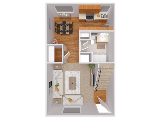 Explore this contemporary open-plan layout, perfect for stylish living. - Greenbriar Commons