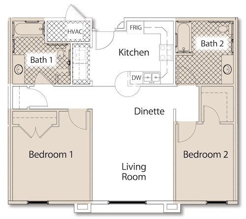 2BR/2BA - Magnolia Gardens Senior Apartments