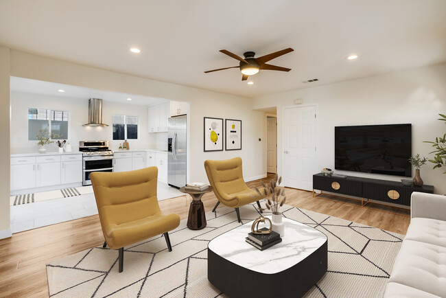 LIVING RM STAGED - 2439 S Burnside Ave