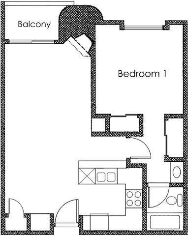 Floorplan - Midvale Court Apartments Westwood