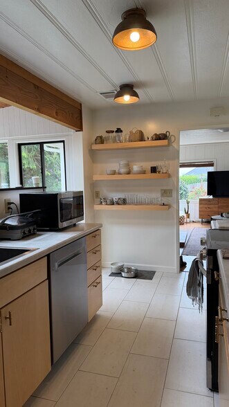 Floating shelves in kitchen - 201 6th Ave