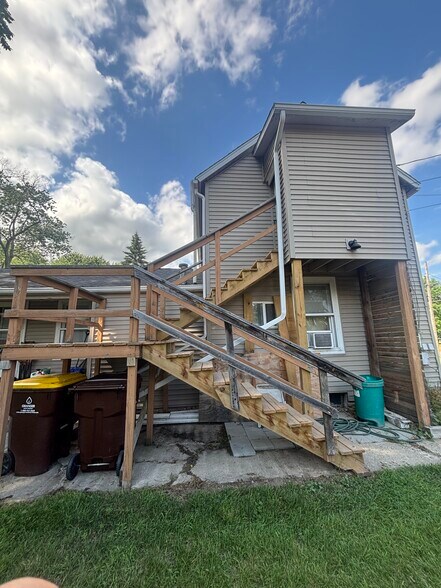 Stairs with landing - 130 Grafton Ave