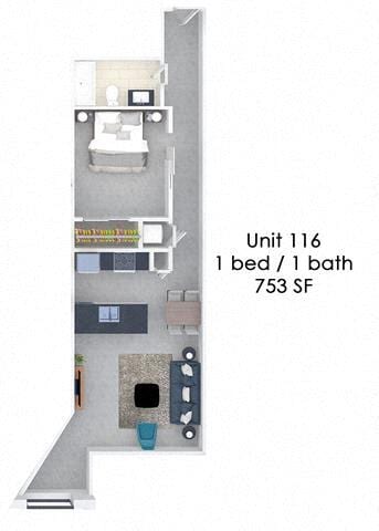 Floorplan - Fording Flats - All Utilities Included
