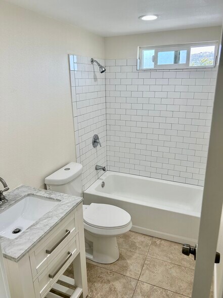 tile and marble in bathroom - 1035 Olive Ave