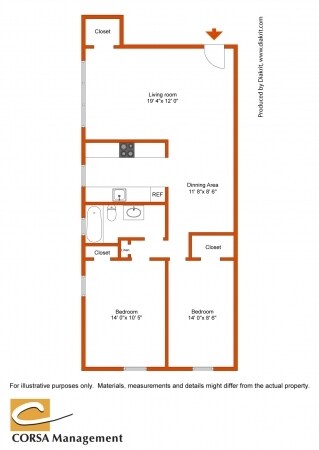 2BR/1BA - Lynnebrook Gardens Apartments