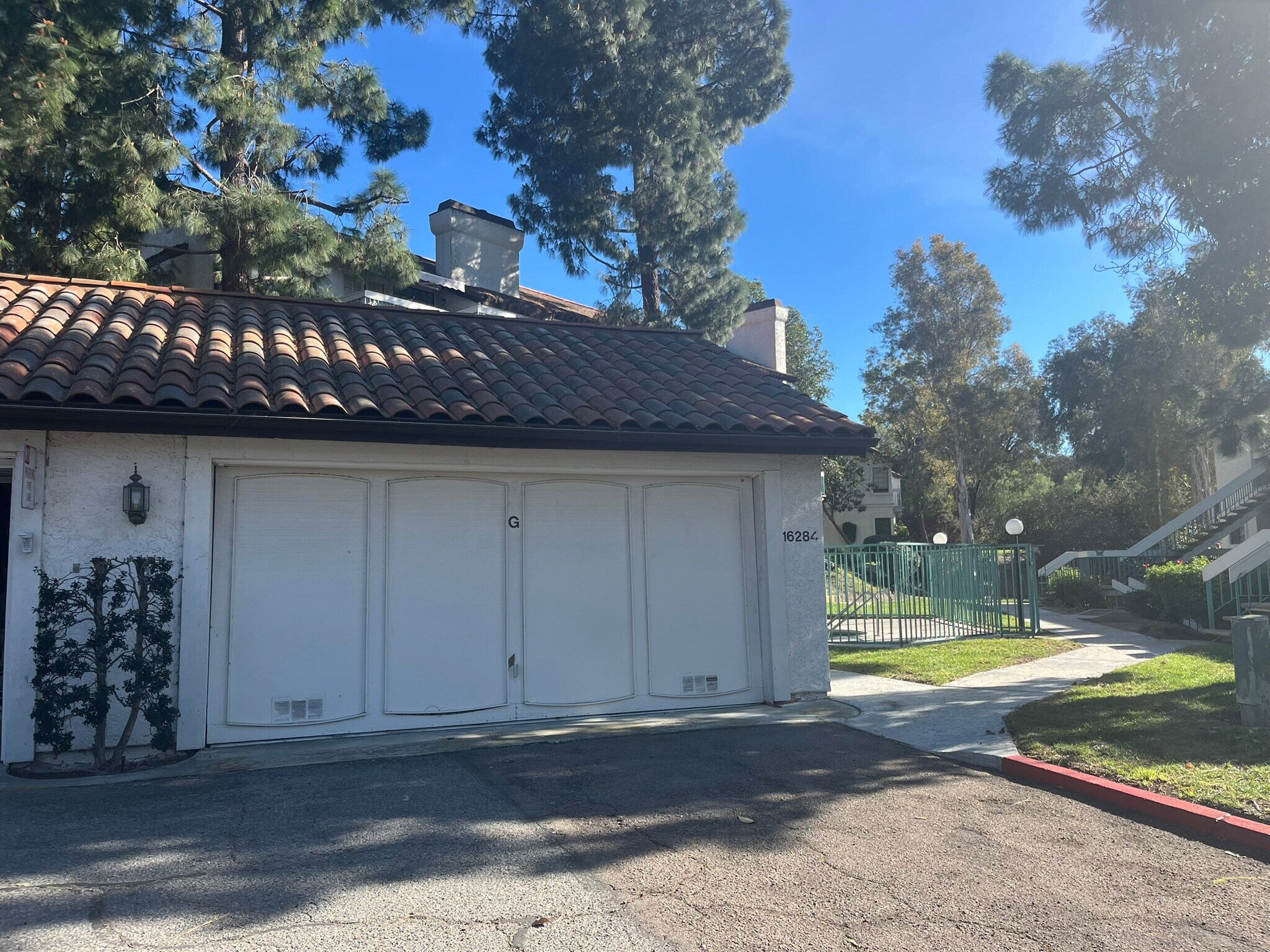 Oversized two car detached garage with storage; steps away from unit and jacuzzi - 16274 Avenida Venusto