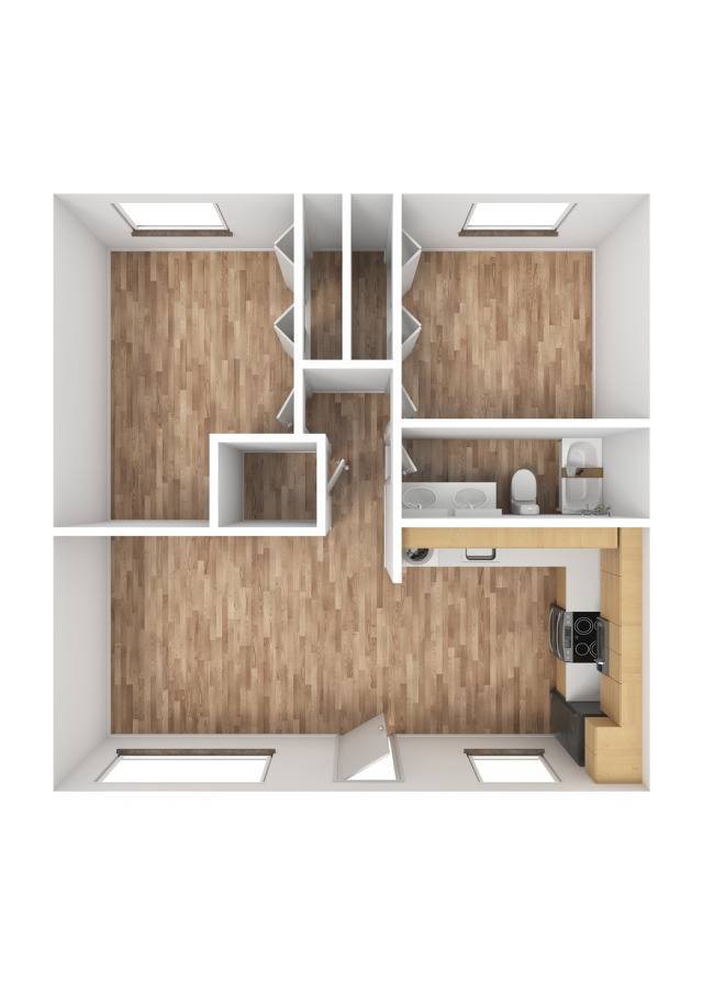 2x1 Garden_3DU_web - Ashli Townhomes