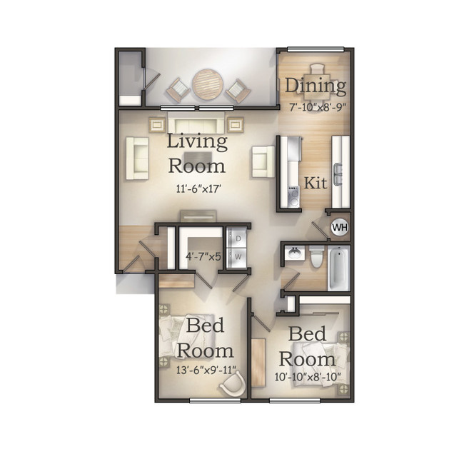 2bed.jpg - Abbey Lane Apartments