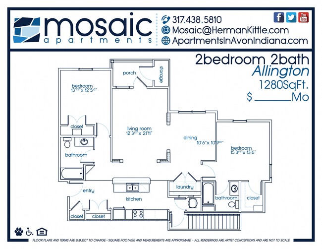 Floorplan - Mosaic Apartments