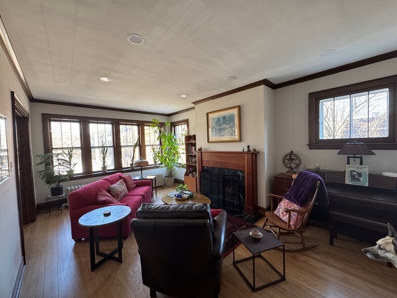 Living Room facing North windows - 114 South Blvd