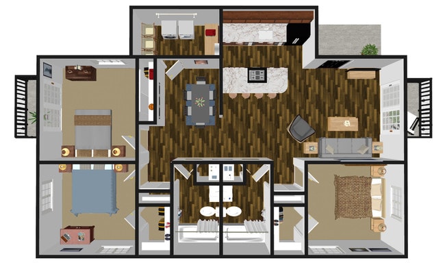 Floorplan - Oakwood Apartments