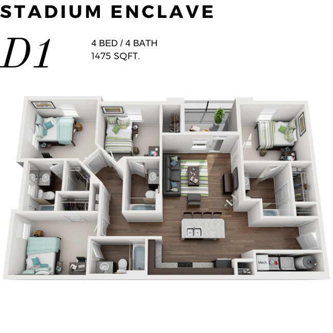 Floorplan - Enclaves at College Town