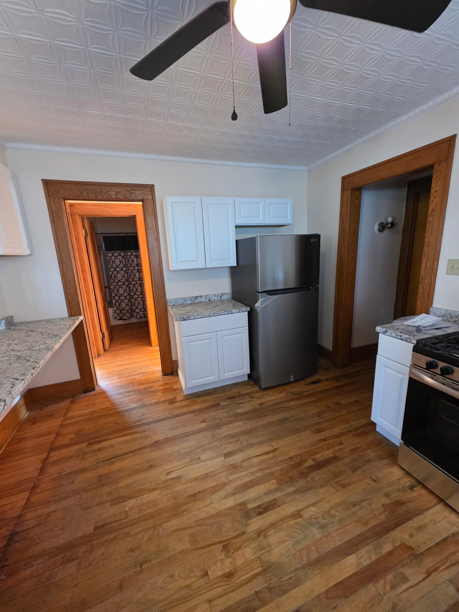 Brand new cabinets, stainless steel refrigerator, and stove - 144 Forest Hill Dr