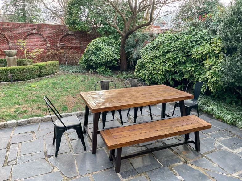 Fenced in backyard, shared between the two units - 3301 W Franklin St