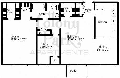 Floorplan - Colony Park Apartments