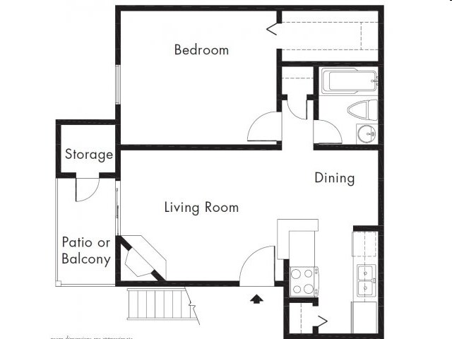 1BR/1BA - The Bradford