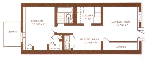 1 Bedroom 1 Bathroom - Willow Garden Apartments