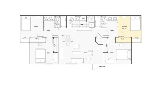 Floorplan - Harper Flatts