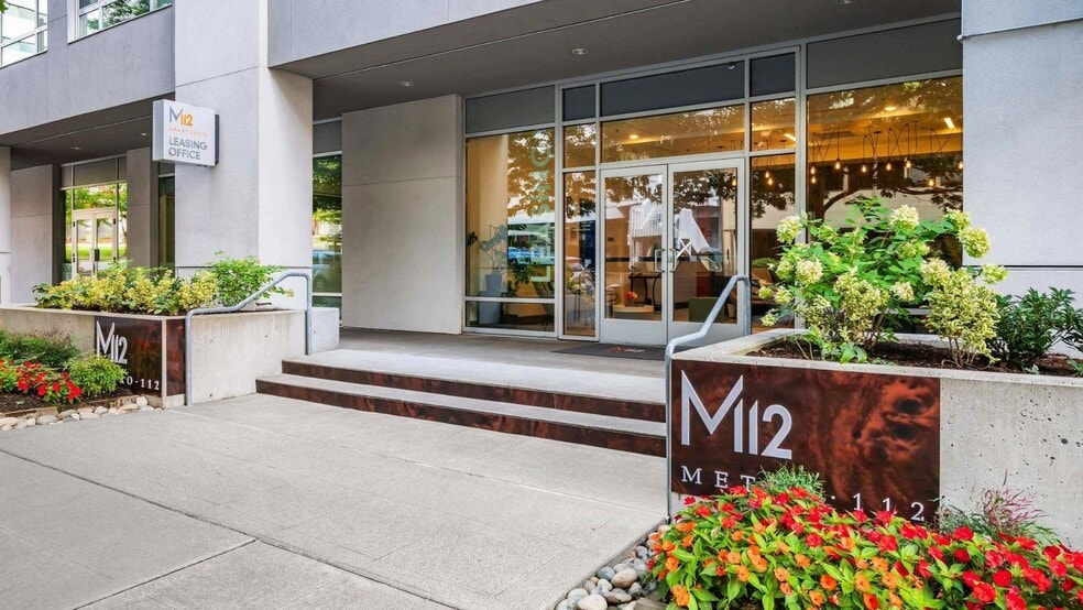 Leasing office located off 111th avenue in Bellevue, Washington - Metro 112 Apartments