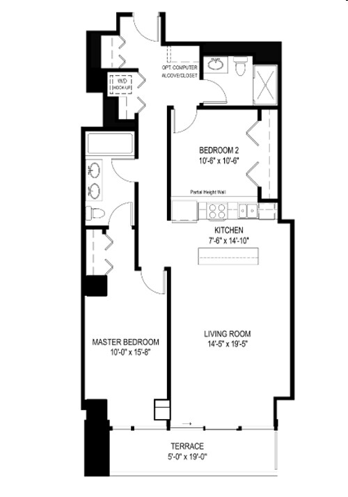2BR/2BA - 235 W Van Buren St