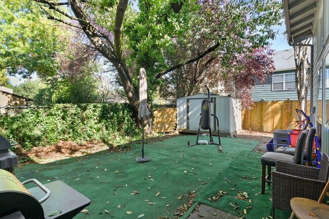 Backyard with storage shed - 12204 SE 7th St