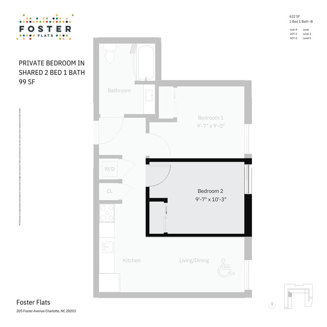 Floorplan - Foster Flats