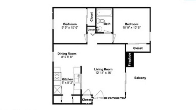 Building Photo - Top floor two bedroom apartment with a ful...