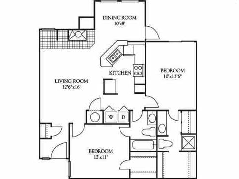 2BR/2BA - The Hamilton