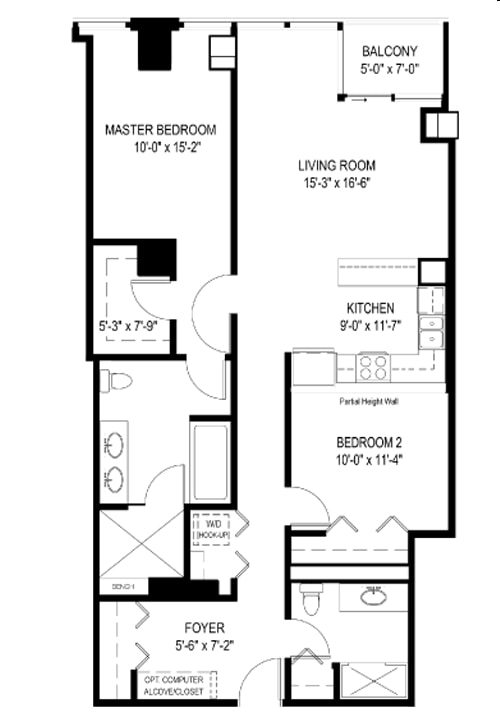 2BR/2BA - 235 W Van Buren St