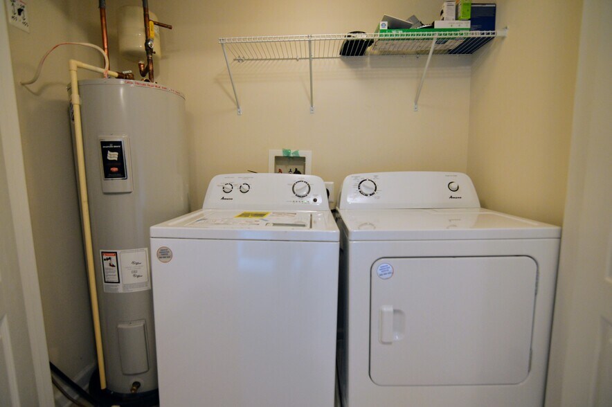 Hot water heater and washer/dryer - 11696 Palm Desert Pl