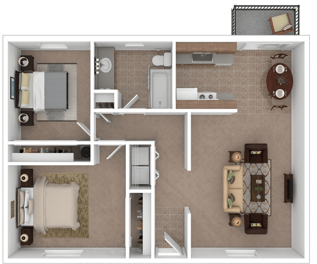 Floorplan - Beverly Gardens Apartments